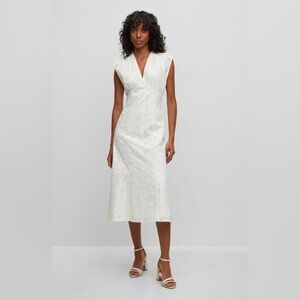 Hugo Boss. Diapata Cotton Lace Dress. White. Size 10